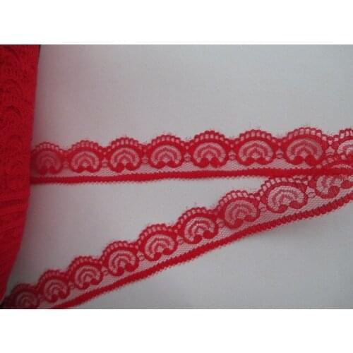 10 yards / 2.5 cm wide red heart-shaped lace ribbon lace embroidery lace DIY craft