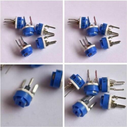100PCS 500R - 1M Trimpot Trimmer Potentiometer 10 Values Ohm RM-065 RM065 Variable Resistor