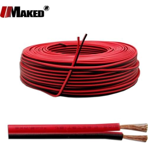 150m 18AWG LED cables RVB Electrical wire UL2468 copper Red black cable 300V PVC insulated extend wire For LED Light Power DHL