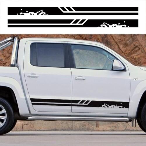 Car decals 2 Pieces cool side door splash quadrilateral stripe graphic Vinyl car sticker fit for AMAROK ATACAMA 2010-2019