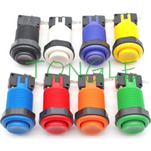 2020 New Color Orange Arcade Push Button Purple Happ American Style Long With Switch For Multi Arcade MAME Jamma Game