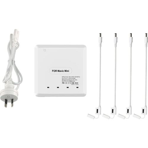 4in1 Mini Battery Charger Charging Hub for DJI Mavic Mini Drone Batteries US UK AU EU Plug USB Charger