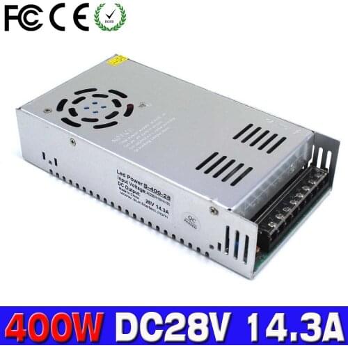 400W 28V 14.3A Single Output Switching power supply Driver Transformers 110V 220V AC to DC smps For CNC Machine DIY LED CCTV