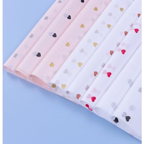 50*70 Cm Gift Wrapping Paper DIY Handmade Craft Star Love Dot Pattern Tissue Paper 10 Sheets/lot Floral Packaging Material