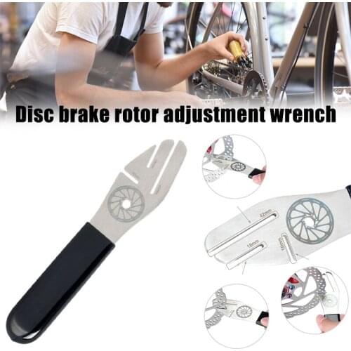 Stainless Steel Wrench for Disc Brake Rotor Alignment Adjustment with Durable Rubber Handle Bicycle Repair Tools BHD2
