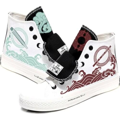 Anime Grandmaster of Demonic Cultivation Cosplay Lan WangJi Wei WuXian Women Canvas Sneakers Men High Shoes