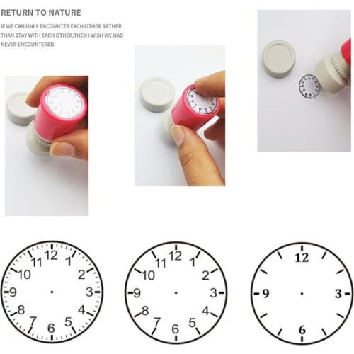 1 Piece Clock Stamp Teaching Tools For Kids Learning Seal Time School Primary Watch L9Y3