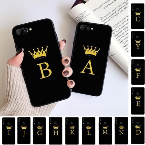 Funny Gold Crown Letter Phone Cover For huawei honor 10 10i 10lite 8c 8A 8X 9 9A 9lite 20 20s 20i 20lite mate20 Cellphones