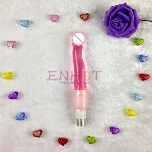 2016 pinky G-spot and anal enjoy fun Sex machine attachment sex toy simulation dildo for love machine ENHOT-C-18-pink