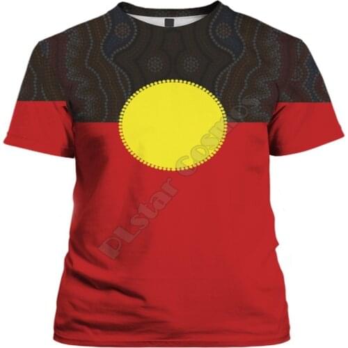Australia Aboriginal Flag 3d All Over Printed t-shirt Harajuku Streetwear T shirts Men For Women Short Sleeve