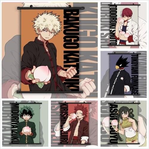 Canvas Home Decoration Boku Hero Academia Anime Manga Wall Artwork Painting Plastic Hanging Scrolls Print Modern Picture Poster