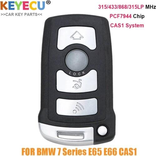 KEYECU Remote Key for BMW CAS1 7 Series E65 E66 E67 E68 745i 745Li 750i 750Li 760i, Fob 315MHz 433MHz 868MHz 315LP - ID7944 Chip