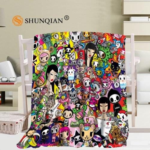 Custom Tokidoki Coral Blankets Travel Sofa Falafel Blankets Soft Fluffy Warm 56x80inch 50X60inch 40X50inch