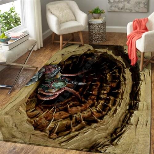 Halloween Wormhole Area Rug 3D All Over Printed Non-slip Mat Dining Room Living Room Soft Bedroom Carpet