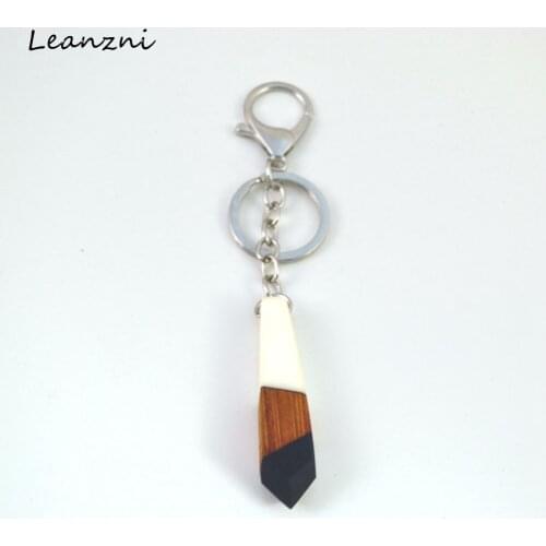 Leanzni FashionKey chain handmade wooden resin retro gifts, men and women applicable to special jewelry E0011