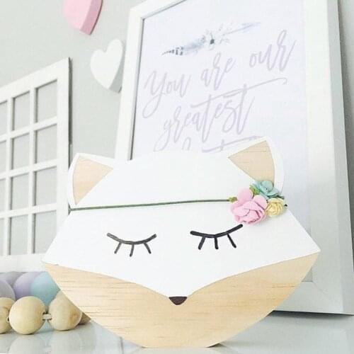 Lovely Wooden Fox Rabbit Bear Kids Room Ornament Photograph Prop Home Desk Decor Fashion