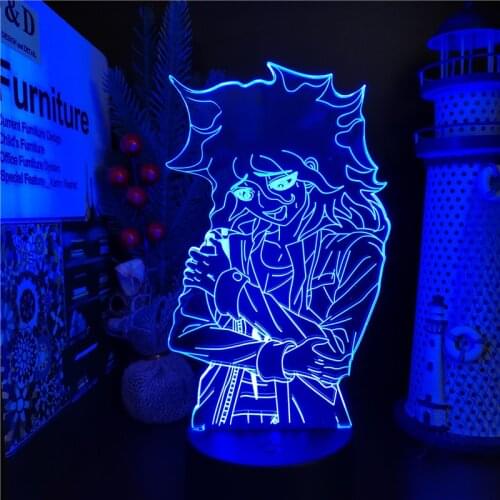 Danganronpa V3 Nagito Komaeda 3D Illusion Night Lamp Anime Led Night Light Touch Sensor Lampara Bedroom Table Decor Manga Gifts