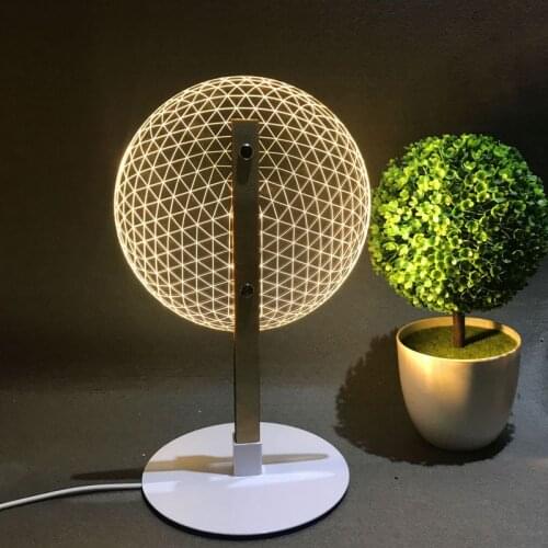 The Nordic lamp acrylic LED small night light bedroom decorate desk lamp of the head of a bed 3 d light wood desk lamp