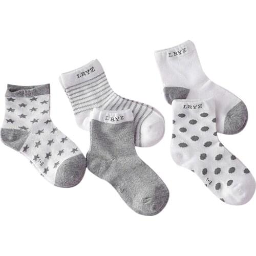 10 pieces/lot=5pair Cotton Baby Socks Newborn Floor Socks Girl and Boy Short Socks Autumn5