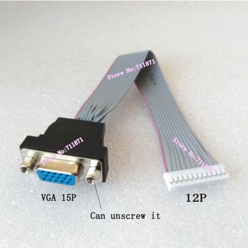 12P to 15P VGA Female D-Sub Adapter 12Pin 15Pin VGA connector length 150mm short cable for Lcd led DIY 12Pin 15P VGA D-sub Line
