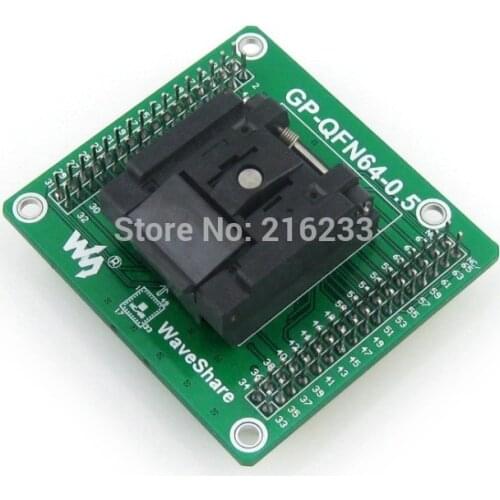 GP-QFN64-0.5-A QFN-64B-0.5-01 QFN64 MLF64 Enplas IC Test Socket Programming Adapter 0.5mm Pitch with PCB Pin Header