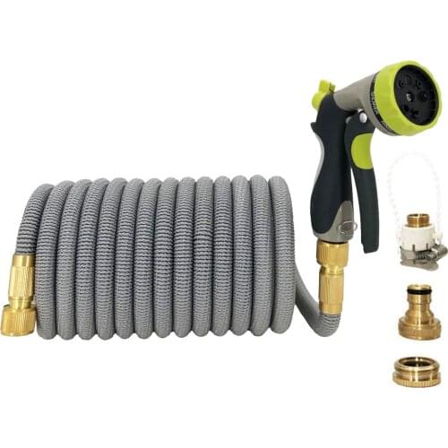 Garden Hose Expandable Flexible Rubber Hose With Faucet Joint Magic High Pressure Car Wash Hose Nozzle To Water The Garden