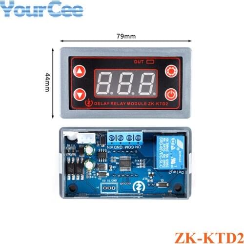 ZK-KTD2 5A 5V 12V 24V Delay Relay Module 5-30V Multi Trigger Cycle Timing Industrial Anti-Overshoot