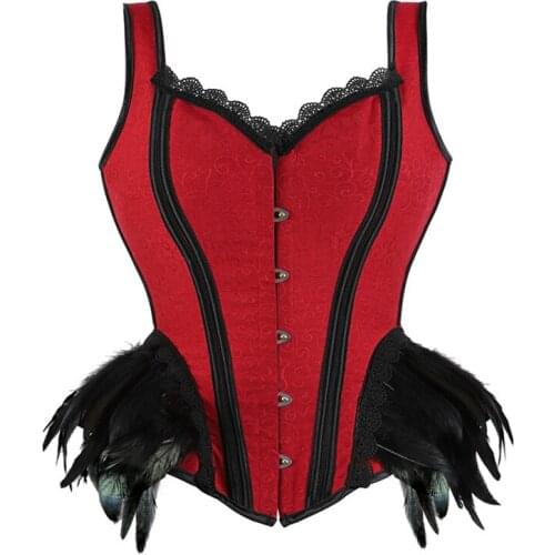 Sexy Women Steampunk Clothing Gothic Overbust Corset Lace Camisole Bustier Top Slimming Waist Cincher Body Shaper Corselet