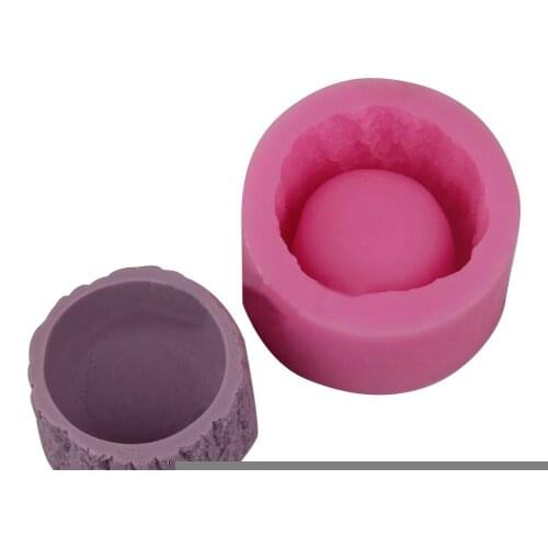 Succulent Plant Flower Pot Silicone Mold Gypsum Cement Fleshy Flower Bonsai DIY Ashtray Candle Holder Mould