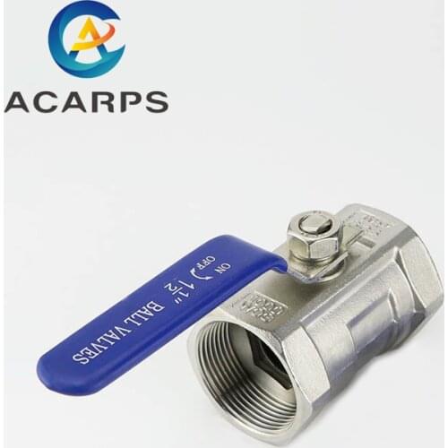 1/2" 3/4" 1" 1-1/4" 1-1/2" 2" 304 Stainless Steel One-Piece Ball Valve One-Piece Internal Thread Water Switch Valve