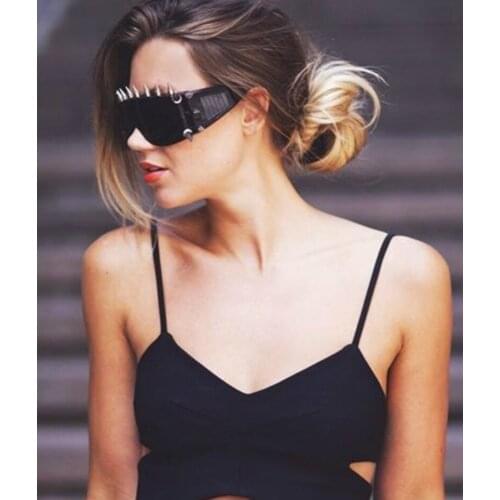 17 21 25 Pieces Rivet Sunglasses Women Luxury Brand Designer Steampunk Goggles Gothic Hip Hop Punk Party Men Eyewear Your Style