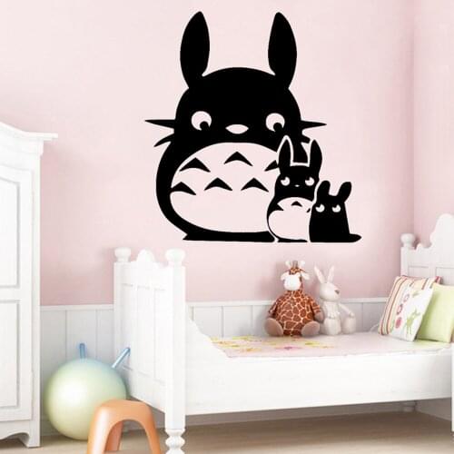 Totoro Wall Sticker Anime Decal Kids Room Decoration Nursery Wall Decor Cute Cartoon Childlike Funny Mural Japanese My Neighbor