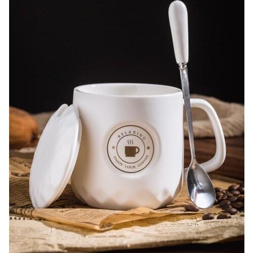 Three dimensional relief Ceramic Cup Mug coffee cup milk cup water cup custom logo gift box bag