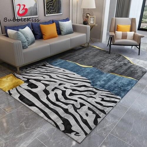 Bubble Kiss Nordic Style Carpet Leopard Pattern Geometric Non-Slip Bedroom Decor Carpets Thicken Bedside Soft Floor Mat Hot Sale