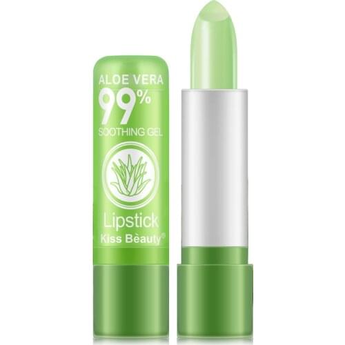 1PC Moisture Lip Balm 99% Aloe Vera Natural Lipbalm Temperature Changed Color Lipstick Long Lasting Moisturizing Anti AgingTSLM2