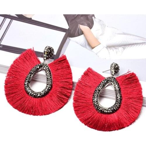 Handmade Bohemian Ethnic Tassels Dangle Drop Earrings Fine Jewelry Accessories For Women Colorful Pendientes Bijoux Wholesale
