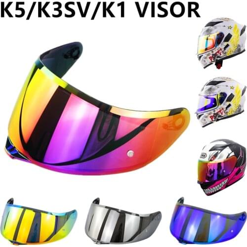New K5 Helmet Visor Purple Red Gold Full Face Motorcycle Helmet Visor for K1 K3SV K5 Capacete Lens Shield