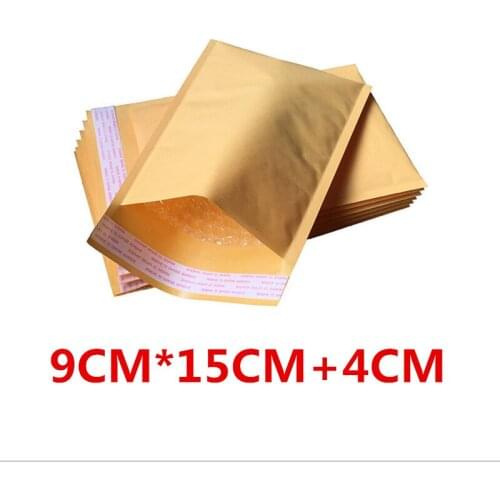 100pcs 9X15cm 3.5"x5.9" Small Manufacturer Kraft bags bubble mailers padded envelopes paper mailer MAILING bag