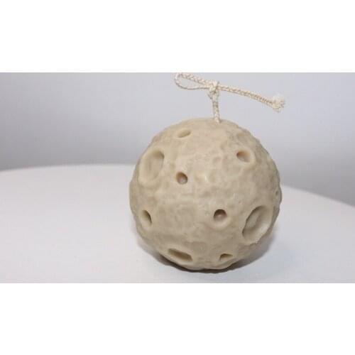 3D Planetary Candle Silicone Mold Simulation Moon Candle Mold Scented Candle Making Ball Candle Handmade Soap Mold