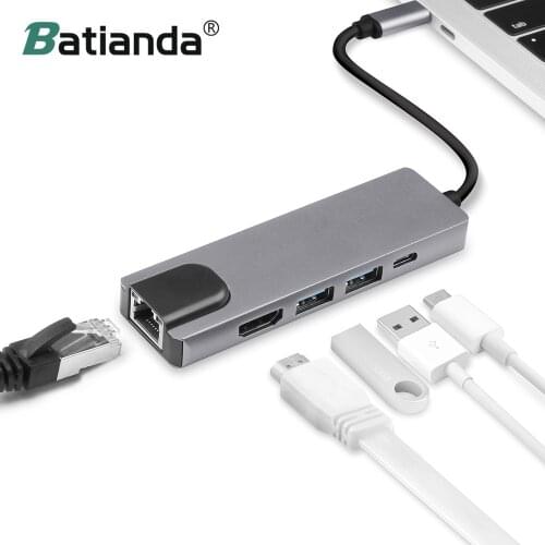 USB C to Gigabit Ethernet Rj45 Lan Adapter HDMI- compatible for Macbook Pro Air 13 15 16 2020 Thunderbolt 3 USB-C Charger Port