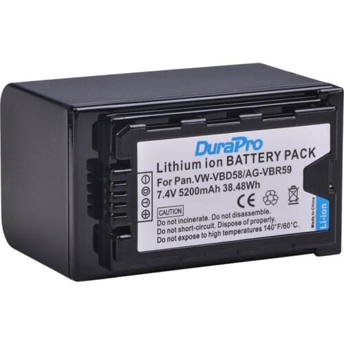 1Pc VW-VBD58 5200mAh VW-VBD58 VBD29 VBD58 VBD78 Batteries for Panasonic AJ-HPX260MC,HPX265MC,PX270,PX280MC