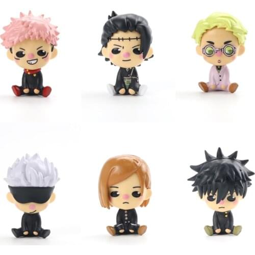 Q Version Jujutsu Kaisen Figure Anime Action Figure Collocation PVC Model Itadori Yuji Fushiguro Megumi Kugisaki Nobara Decor