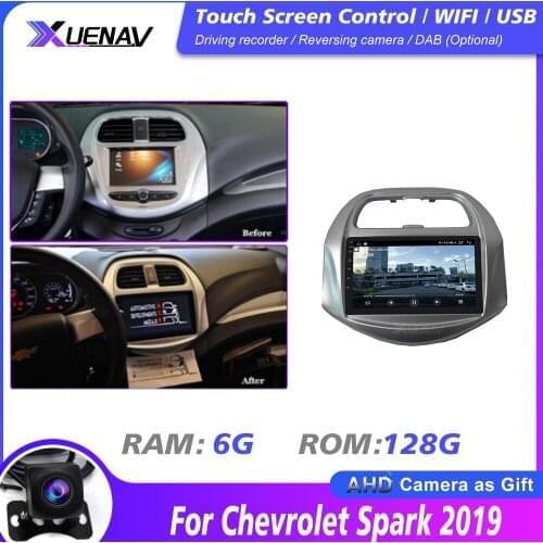 Car Radio Stereo Player 6G 128G For Chevrolet Spark 2019 Car radio DVD GPS navigation Multimedia player with carplay