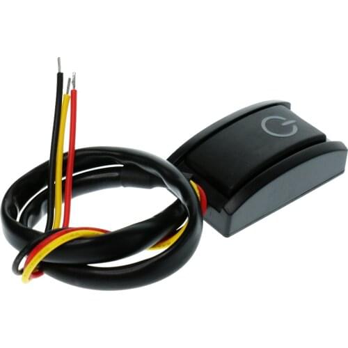 Auto Replacement 200mA 2.4W Car Auto Push Button Switch DC12V Made of Plastic and Metal