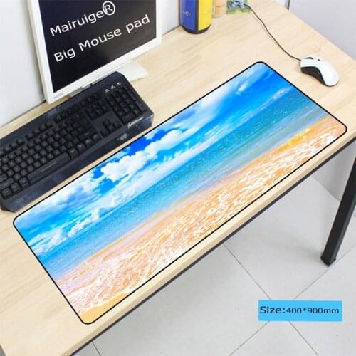 Mairuige Blue Sky Sea Scenery Speed Lock Edge Large Natural Rubber Mouse Pad Waterproof Game Desk Mousepad Mat for CSGO Dota LOL