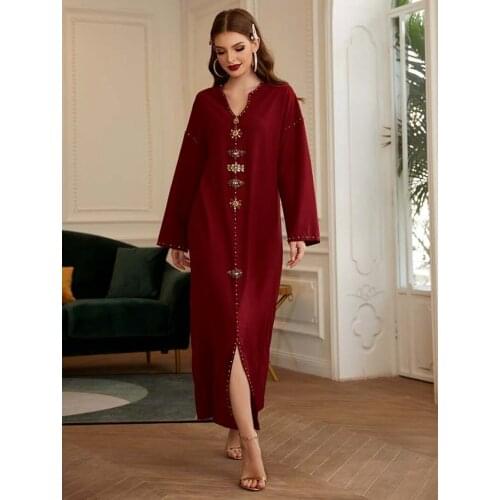 Caftan Marocain Abaya Dubai Moroccan Kaftan Muslim Fashion Abayas for Women Islam Clothing Vestidos Djellaba Femme Musulmanes