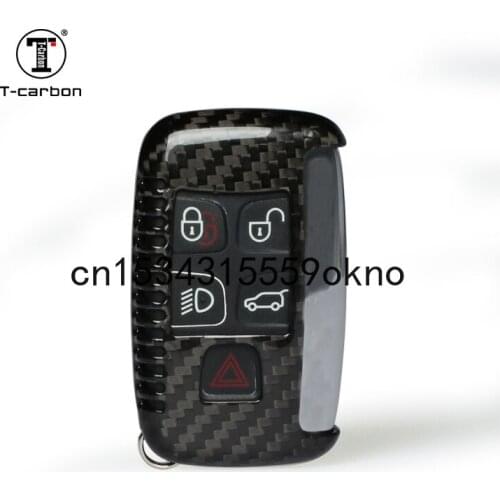 Carbon Fiber Key Fob Cover For Land Rover Range Rover Sport Freelander 2 Smart Remote Key Protective Case Holder Accessories