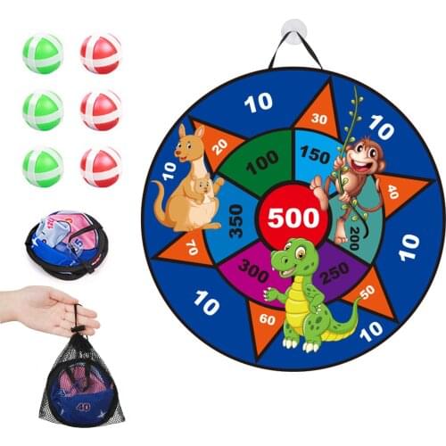 Children Dart Board Game High Quality Durable Wall-mounted Sticky Ball Indoor Play Toy Dart Board Set Fun Family Game