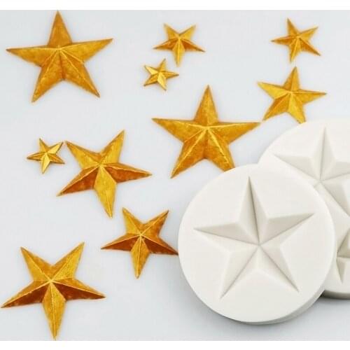 DIY Silicone Fondant Cake Molds Star Shape Chocolate Moulds Cake Decor Tool Baking Supplies RE