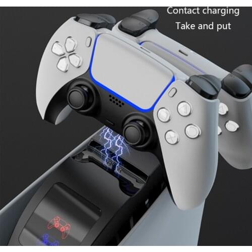 Dualsense Dock Cradle Charging Station Compatible w/ PS5 Wireless Controller Dual Charger With Led Indicator USB Charge